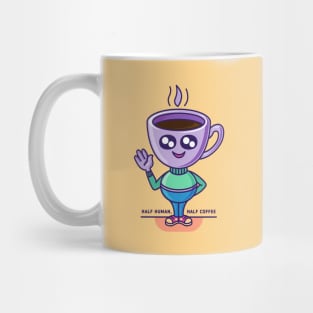 Half human, half coffee character Mug